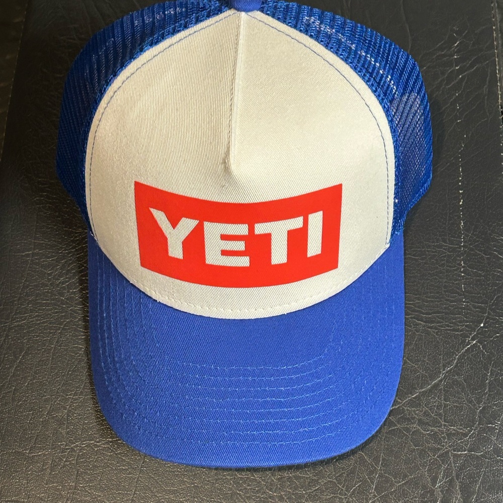 YETI Blue and White Trucker Hat